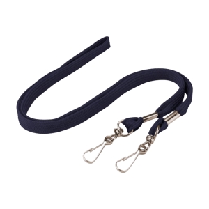 Pack of 50 Lanyards with Dual Swivel Hooks, 10mm, Navy Blue
