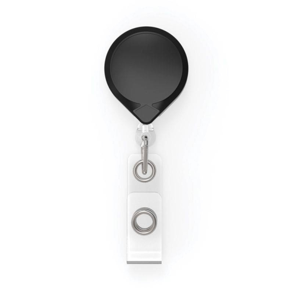 Key-Bak Mini-Bak ID Badge Reel with ID Card Strap, Belt Clip, Black, Price  Beat Guarantee