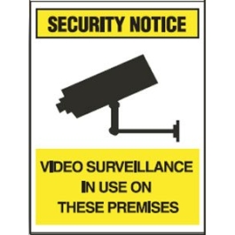 Pack of 5 Security/Surveillance Window Labels - Video Surveillance In ...